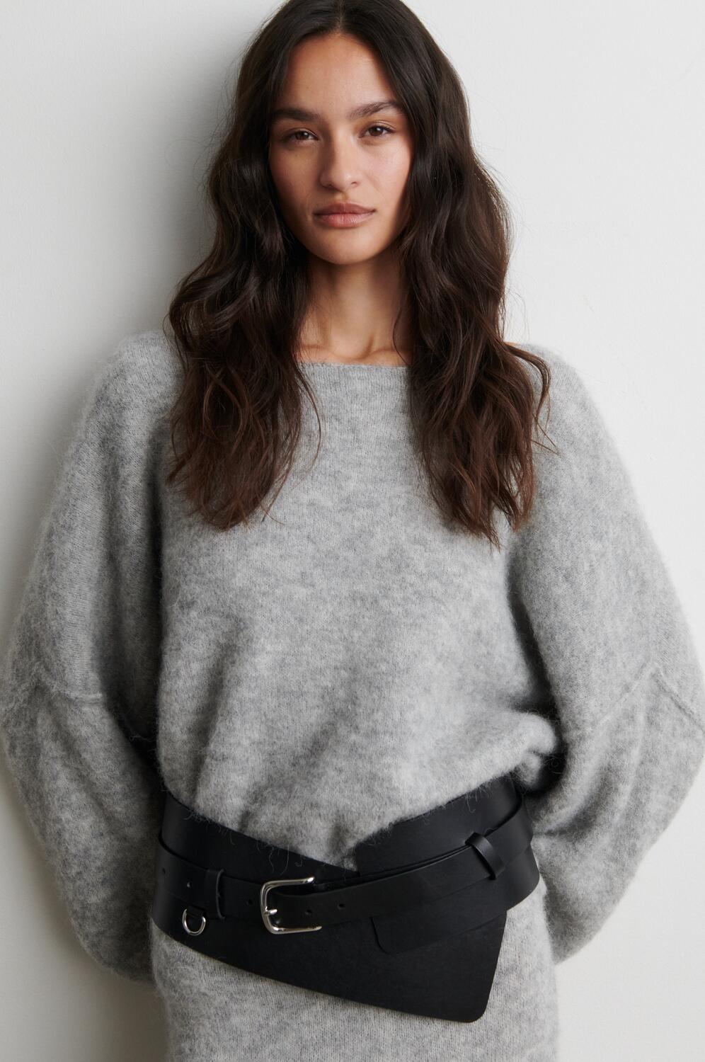 Pollenza striktrøje - Light Grey Melange